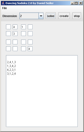 4 x 4 Sudoku