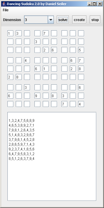 9 x 9 Sudoku